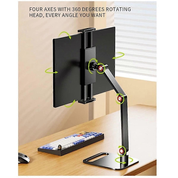 Bærbar Skærm Stand Justerbar 360 Graders Drejelig Beslag Tablet Holder Kompatibel med Tablet Desktop