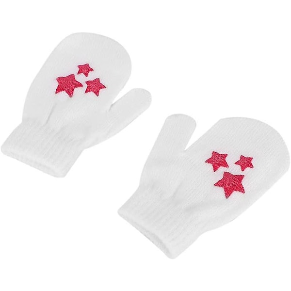 1-4 År Vantar Barnhandskar Vinter Tjocka Skyddande Anti-repor Handskar Stickade Ullhandskar Söta Varma Handskar Mjuka Bekväma Handskar Julklapp