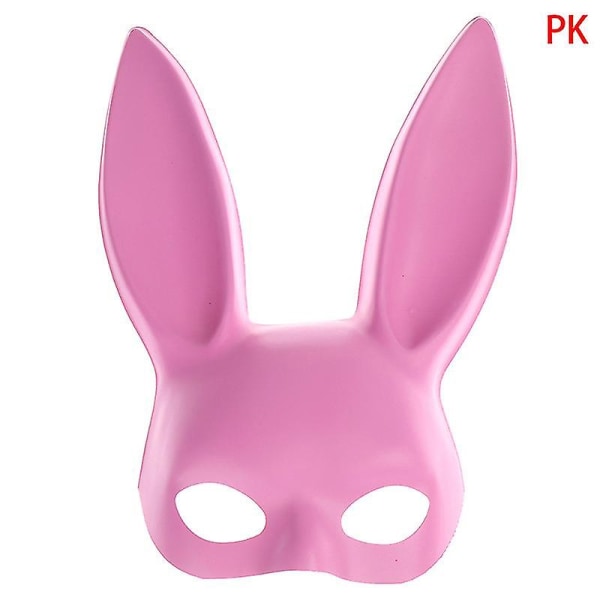 1 kpl Sexy Cosplay Pvc Rabbit Mask Women Halloween Masquerade Fancy Party Masks Pink