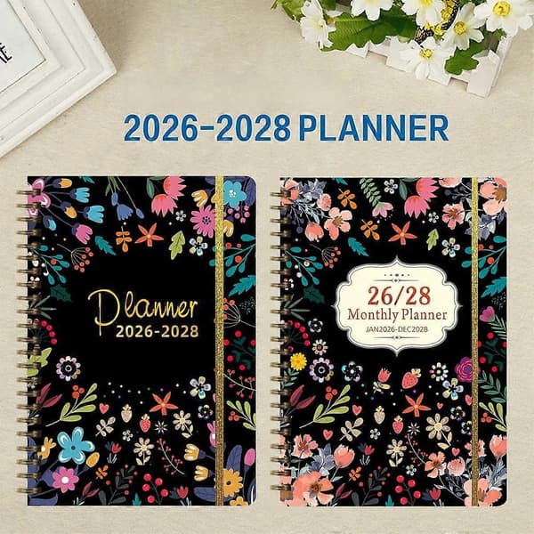 A5 Daglig Planner 2026-2028 Ugentlig Kalender Planner Skema Notesbog A