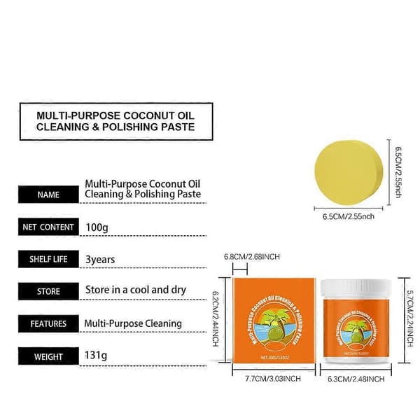 Monikäyttöinen puhdistustahna 100g keittiörasvalle 2pcs
