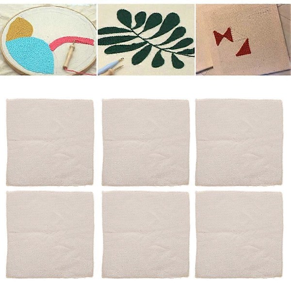 6 st Grov Ull Broderityg Nålfiltningstyg DIY Material Stickningstillbehör 28x28cm