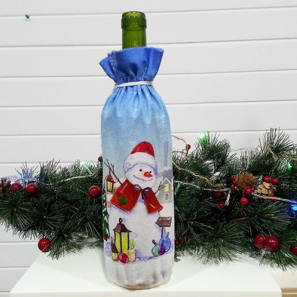 1 stk Kreativ Julevinflaske Sett Deksel Ornament Juledekorasjon For Hjem Jul Navidad Deco Noel Nyttårsgave 2022 Elk Style10