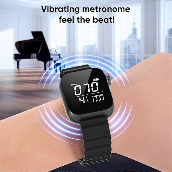 Vibrerende Metronom, Bærbar Digital Metronom for Instrumenter og Sportstrening, Tempo Beat Rytme
