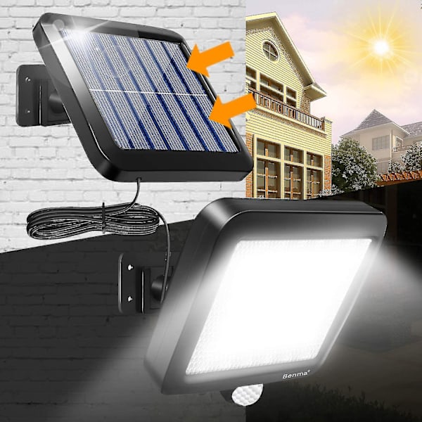 Solarlampor Utomhus Trädgård, LED Säkerhetslampor Med Rörelsesensor