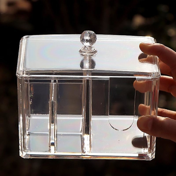 Vatpindsæske Vatpindeholder Makeup Organizer Etui