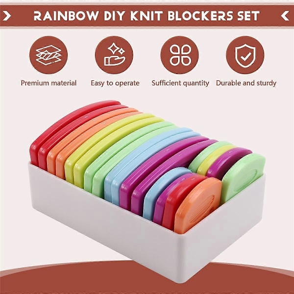 20 st DIY Stickningsblockeringsset Rostfritt Stål Stickningsblockeringsmattor och Nålar med 2 Storlekar för DIY Kn