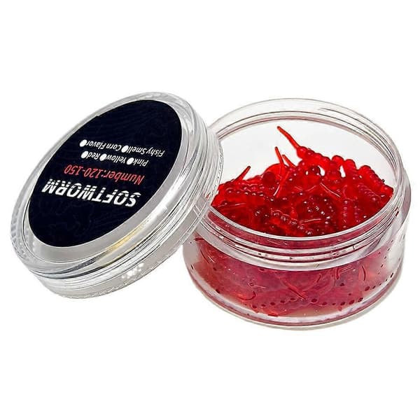 Myk plastfiskesluk 2 cm bionisk mark for karpe og karuss Red tail