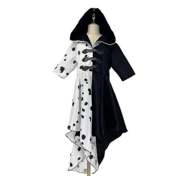 Cos Mustavalkoinen Kuira Spot Dress Stage Costume-1_y Korkealaatuinen L