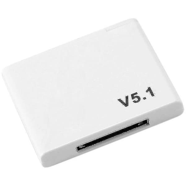 30-bens Bluetooth 5.1 lydmodtager, A2dp trådløs musikadapter, hvid