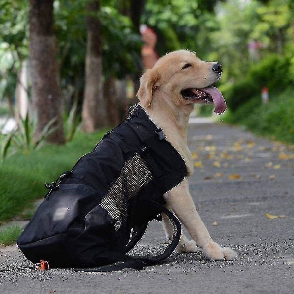 Hundhållare Ryggsäck för husdjur, justerbar hundhållare med framkant White M