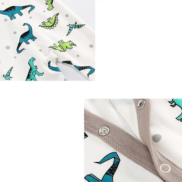 3kpl Vauvan body kevät ja syksy pitkähihainen vastasyntyneen vauvan haalari vauvan käärityt jalat ryömiminen yksiosainen vaate yksisarvinen 68cm Sopii 5-7 kk
