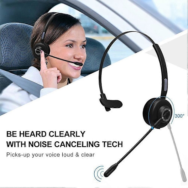 M97 Traffic Bluetooth -kuulokemikrofoni latausasemalla, BT5.0 CVC6.0 melunvaimennus, yrityskäyttöön ja asiakaspalveluun