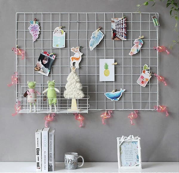 2 st Organizer Vägg Gitter Vit, Multifunktionell Gittervägg (45*65cm)