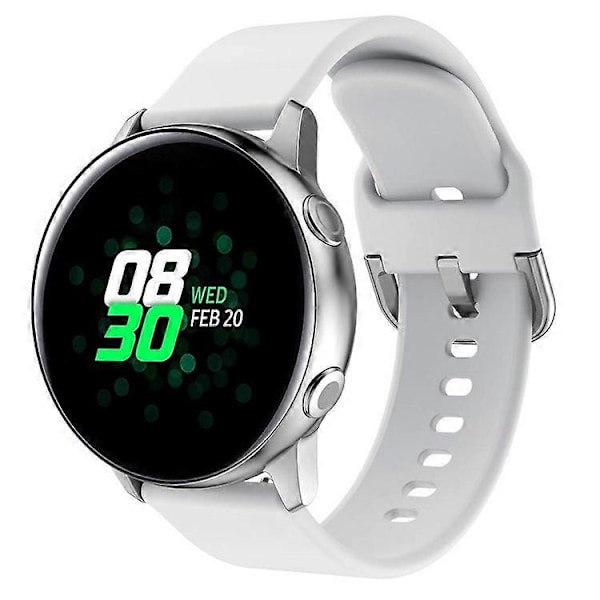 20mm Fyrkantigt Spänne Silikon Smart Klockarmband Kompatibelt För GarminMove Luxe/Move Style/Move 3 White