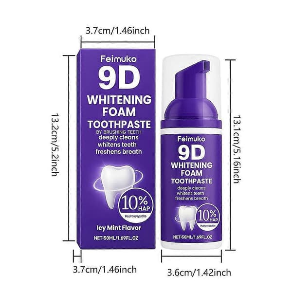 Lilla Tandblegningsmousse - Hydroxyapatit & Dybderens - 50ml
