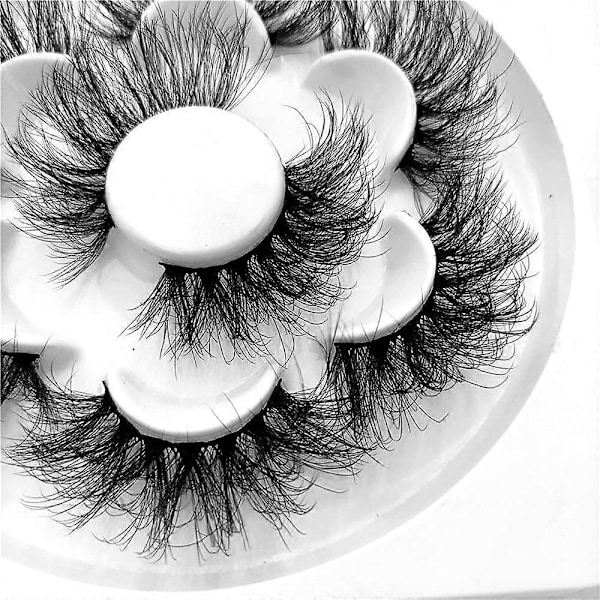 Løse Øyevipper Håndlagde Vipper 25mm 8D Fluffy Volume Dramatiske Wispy Lange Løse Øyevipper Myke Gjenbrukbare Falske Øyevipper Pakke 4 Par
