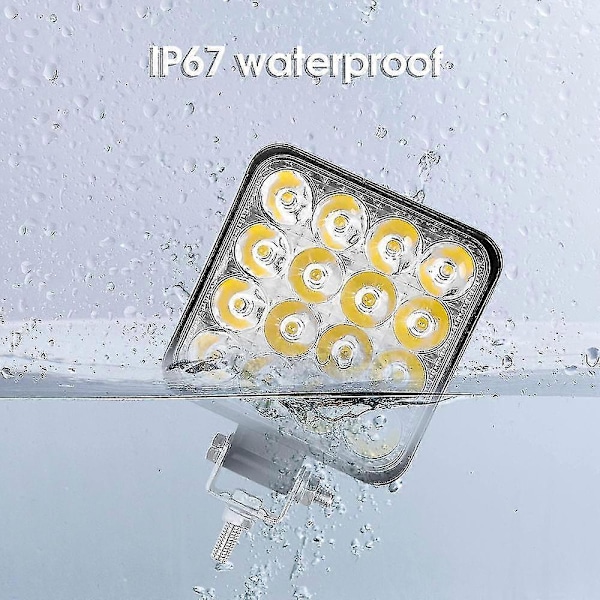 4 stk. Bil LED Bar Arbeidslys 48w 12v Offroad Arbeidslys Tåkelys 16 LED Lampe Traktor Frontlyspærer Spotlight For Lastebil Atv 4 I