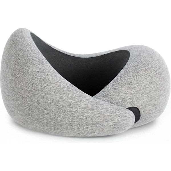 Nakkepute - Premium Memory Foam Reisepute, 360 Ergonomisk Design, Asymmetriske Sider, Reiseveske Inkludert, Vaskbart Modal Trekk