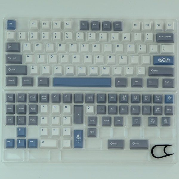 129 tangenter Cherry profil PBT keycaps Arctic Circle