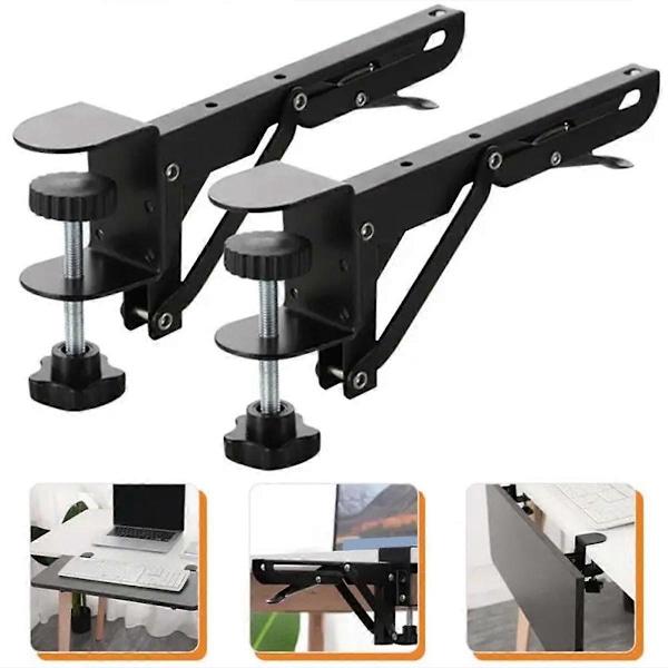 2 STK Foldbart Beslag Computer Tastatur Bordforlænger Støtte Tastatur Arm Stand Foldbart Skrivebord fo