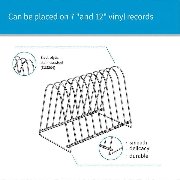Vinylskivställ Läsställ Hemförvaring 10 Fack