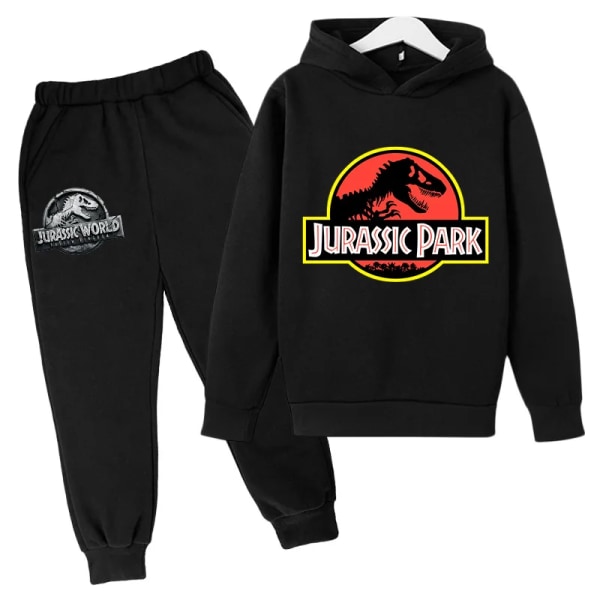 Jurassic Park Dinosaurier Barnkläder Huvtröjor + Set Pojkar Flickor Semesterpresent Sweatshirt Vår Höst Kappa Sportdräkt Picture Color 120cm