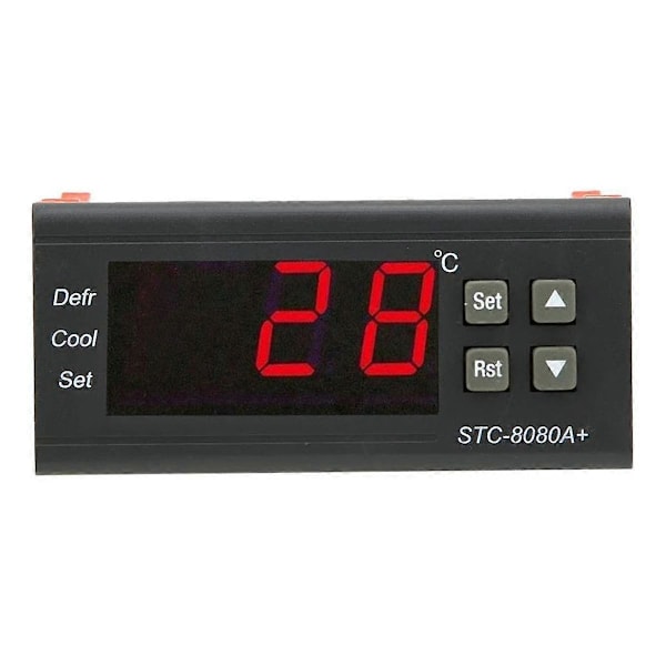 Stc-8080A Digital Kylskåpsavfrostning Larmande Temperaturkontroller Plast Termostatkontroll