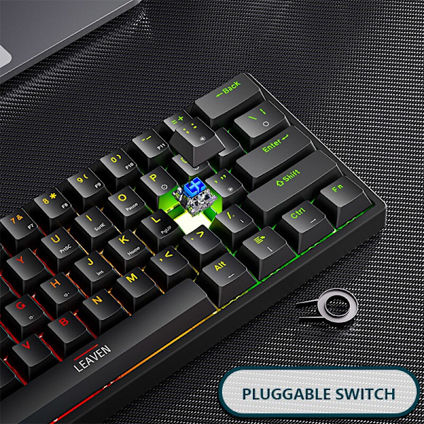 K620 Mini Gaming Mekanisk Tastatur 61 Taster RGB Hot Swap Type-C Kablet Gaming Tastatur pink Red Switch