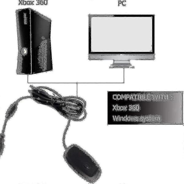 Bimirth XDJ Xbox 360 Kontroller Mottaker - Trådløs Spillmottaker for Windows
