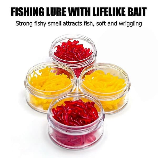 Myk plastfiskesluk 2 cm bionisk mark for karpe og karuss Red tail