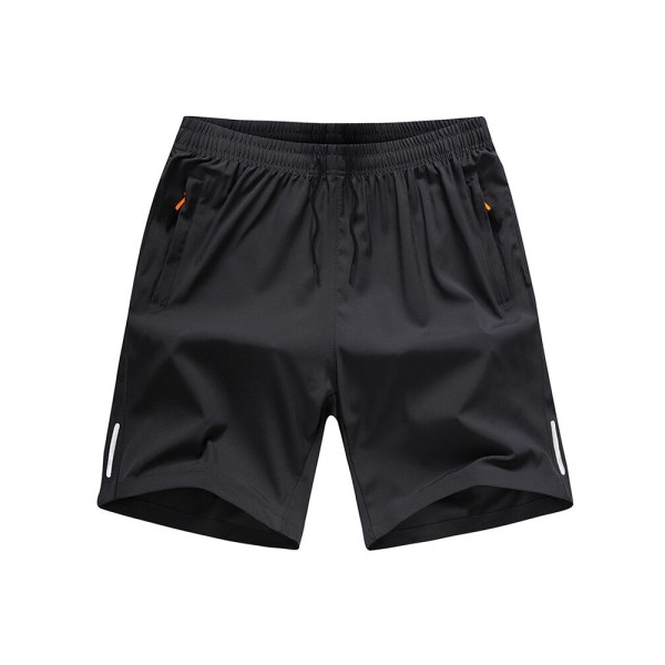 Herr Casual Beach Ice Silk Cool Andas Elastisk Slim Snabbtorkande Shorts Stor storlek Black XL