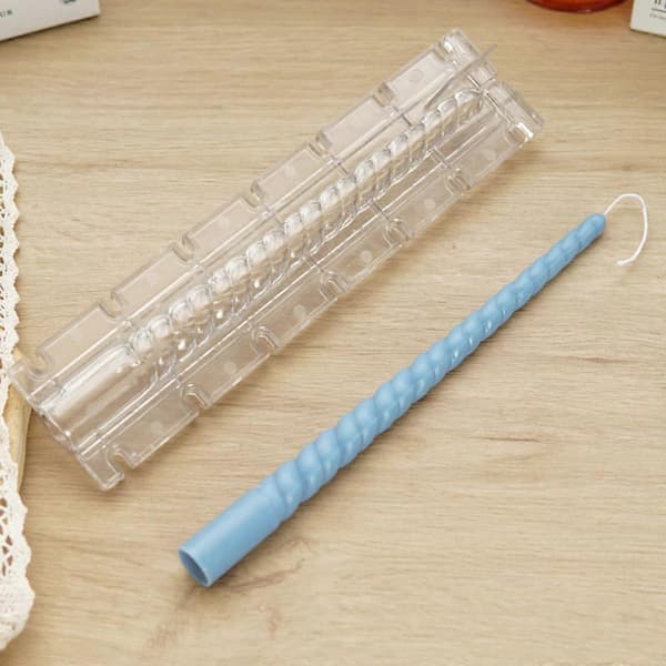 3D vridd langstrakt stearinlys plastform DIY unik duftlysform