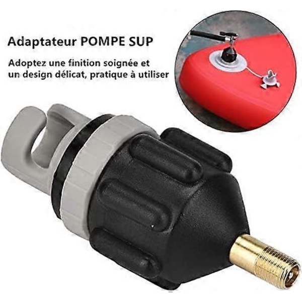 Kajak Adapter, Kajak Pumpe Adapter Oppustelig Mundstykke Ventil Adapter Oppustelig Kajak Luftpumpe Konv