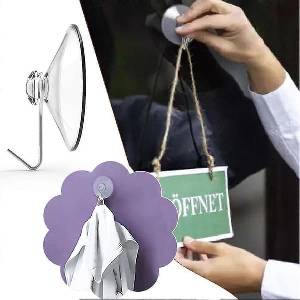 Vacuum Suction Hooks Hook Self-Adhesive Suction Cup Reusable Transparent Hook Modern