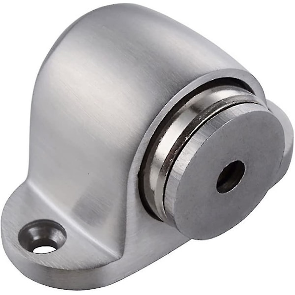 Dørstopper, Sterk Magnet, Magnetisk Dørlås, Dørmagneter, Børstet Metall Gulvmontert Magnetisk