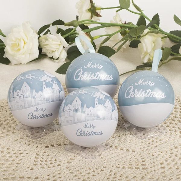 Julgransprydnad Hänge Fairy Ball Julgodis Presentförpackning Kreativt Hänge Järnkula Julartikel Atmosfär Hänge Style J 6.8cm  2pcs