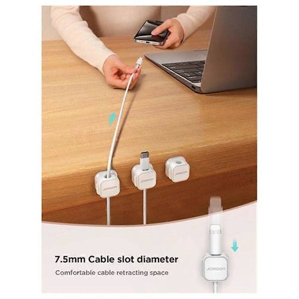 Magnetiske Kabelklemmer Ledningsholder, Skrivebordskabelhåndtering, Selvklebende Ledningsholder Organizer for