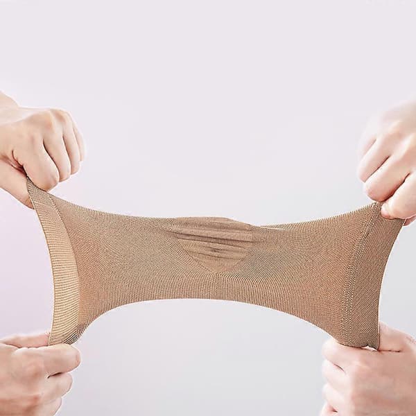 Lette tynde kompressionsstrømper med hæl, hudvenlige, behagelige strømper - Elastisk ankelbeskyttelse til mænd og kvinder skin M