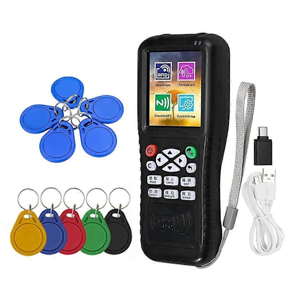 X100 RFID NFC Smart Card Reader Writer+5 X UID/CUID Nyckelring RFID Duplicator ID IC Kort Programmerare E
