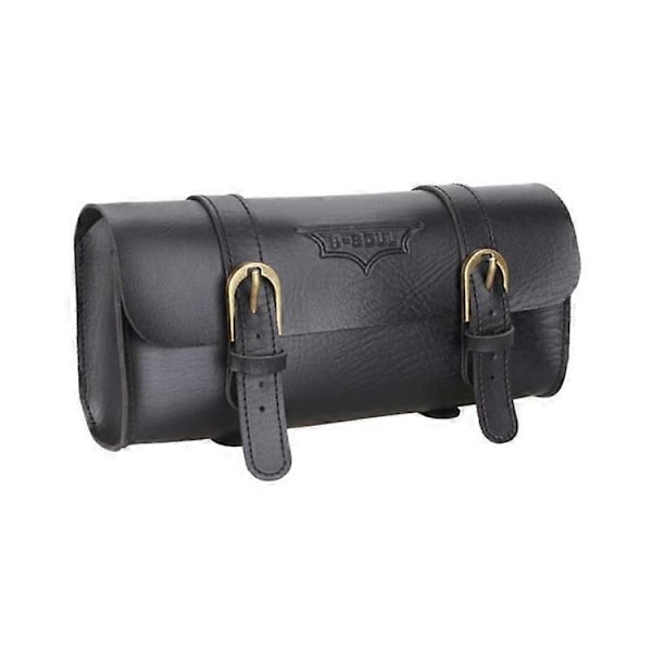 B-SOUL Vintage Stil PU Læder Cykel Styr Taske Vandtæt Multifunktionel Cykeltaske Black