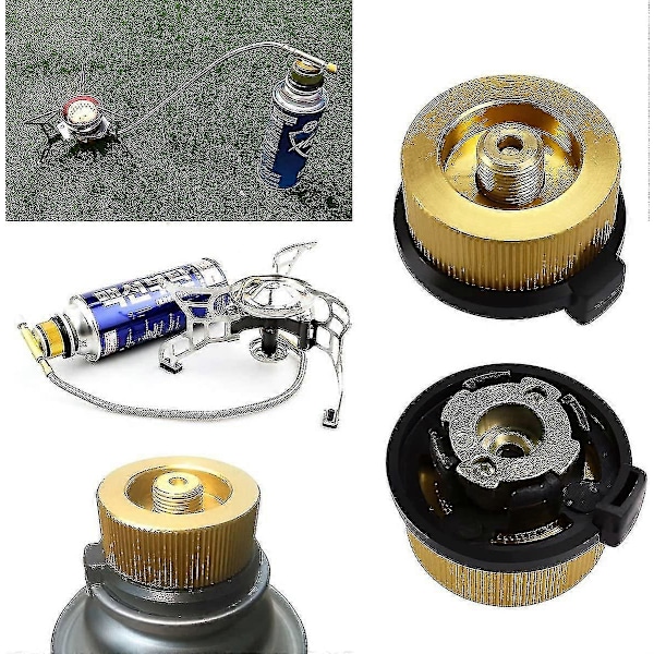 Campingkök Gasolcylinder Anslutningsadapter Gasmunstycken Gasolcylinderadapter