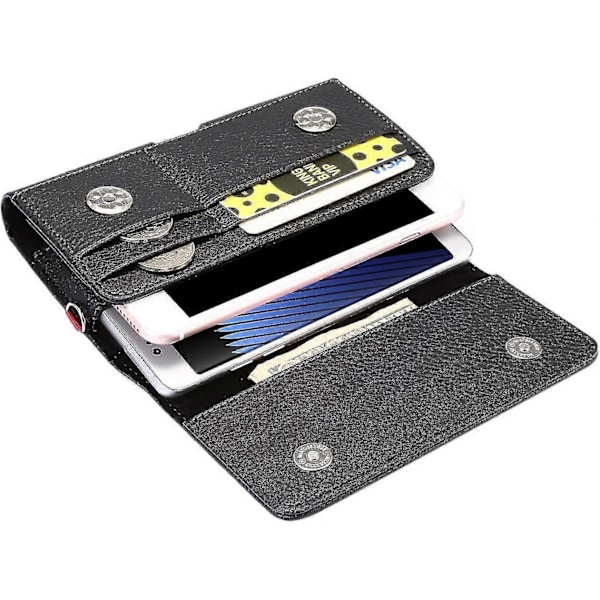 Dobbelt Horisontal Bælteclips Hylster 2 Mobiltelefon Lomme Etui Holder til iPhone XR / X /Xs Max /8 Plus