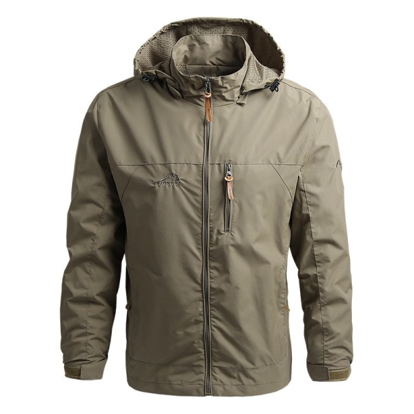 Herre Windbreaker Militær Feltjakke Overfrakke Herre Taktisk Vandtæt Pilotjakke Hættetrøje Herre Jagt Militærtøj Khaki Asian size 4XL