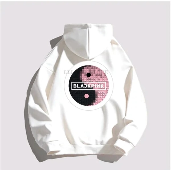 Musta PINK Huppari Mies Naisten Puuvillainen collegepaita Print Tai Chi Tide Brand Huppu Kukka Korea Streetwear Fleece casual löysät vaatteet 2 4XL