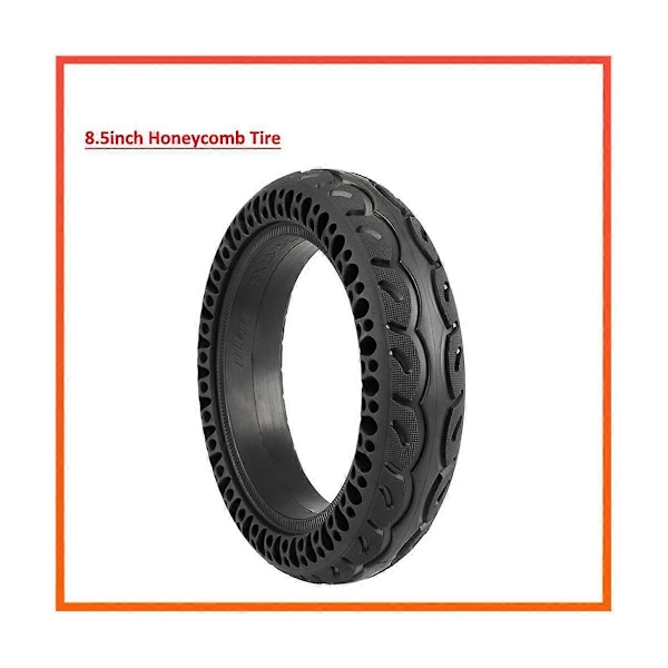 8,5 tums massivt däck i gummi honeycomb för M865/Pro/1S elscooter, icke-massivt däck