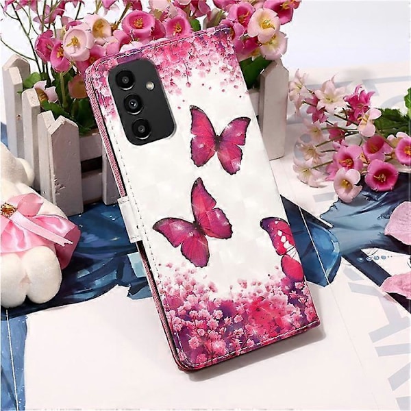 Kompatibelt för Samsung Galaxy A54 5G YB Mönstertryck Läderserie-2 Helt Omslutet PU Läder 3D Mönstertryck Telefonfodral