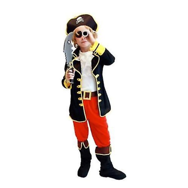 Karneval piratkostyme Cosplay Barn Gutter Jenter Halloween Bursdagsfest klessett 90-110cm