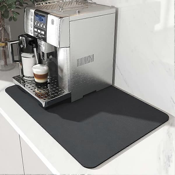 Kaffemåtte Skjuler Pletter Gummi Bagside Absorberende Opvaskemåtte til Køkkenbord - Kaffebar Tilbehør