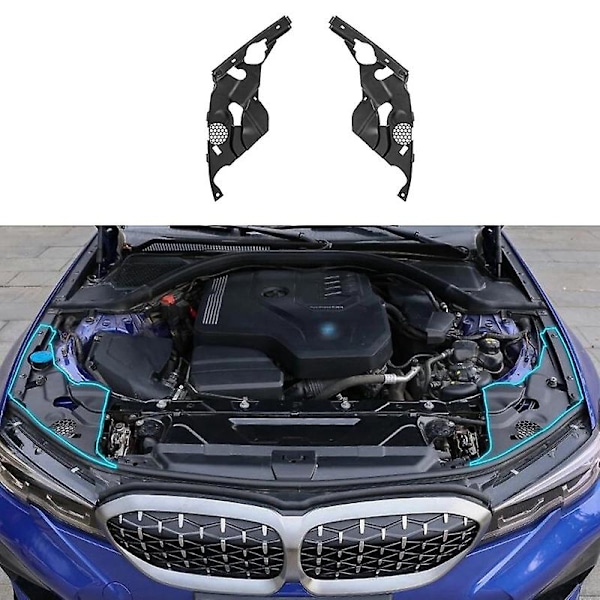 til 3 Serie G28 G20 2019-2021 325Li Motorhjelm Motorrum Motorafdækning Forlygteafdækning Modifikation